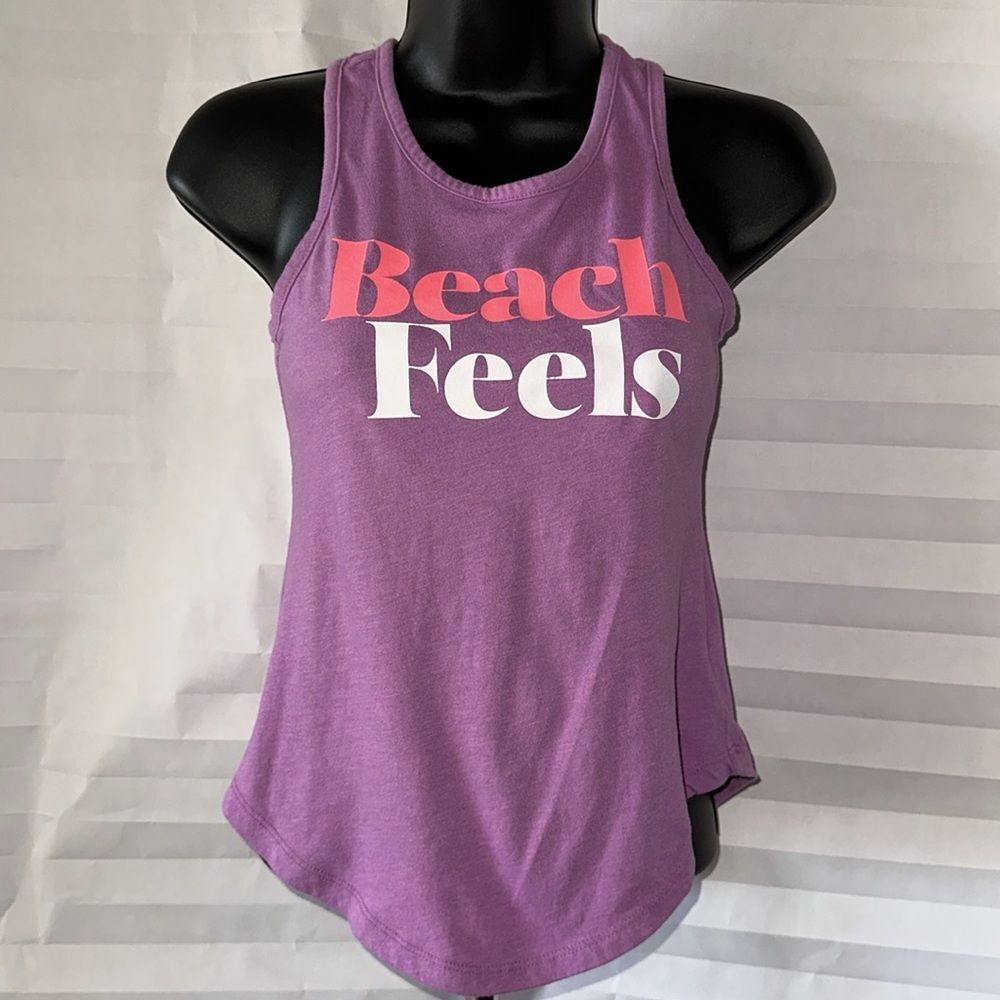 Old Navy Girl's Size 8 Purple Tank Top "Beach Feel" Summer Vacation
